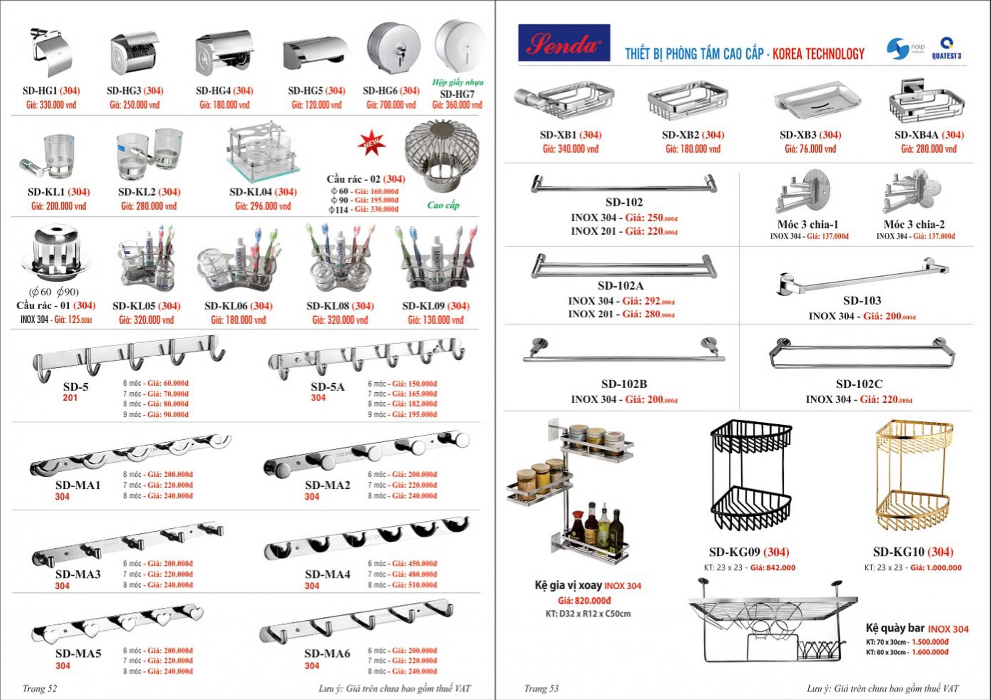 Thiết bị vệ sinh SENDA Catalogue và Bảng giá mới nhất 2024 /Page 27